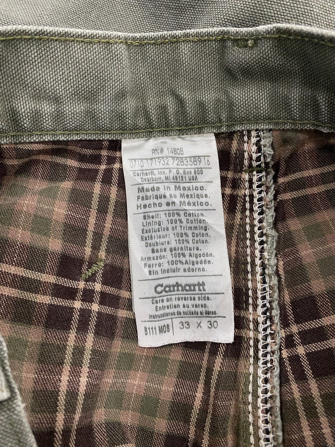 칼하트 플란넬 안감 카펜더 팬츠 상품이미지8