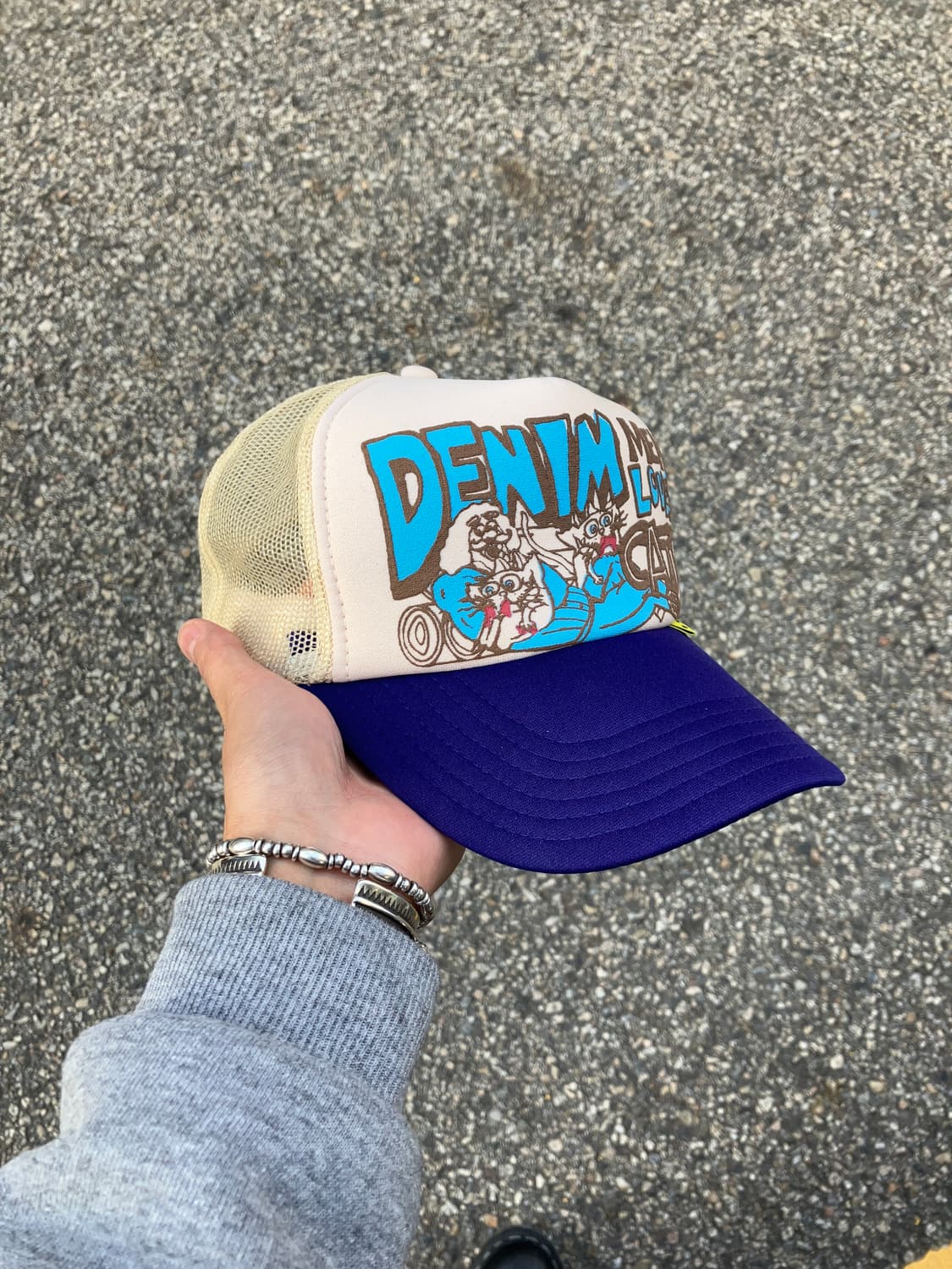 KAPITAL DENIM MEN LOVES CAT  trucker cap 상품이미지2