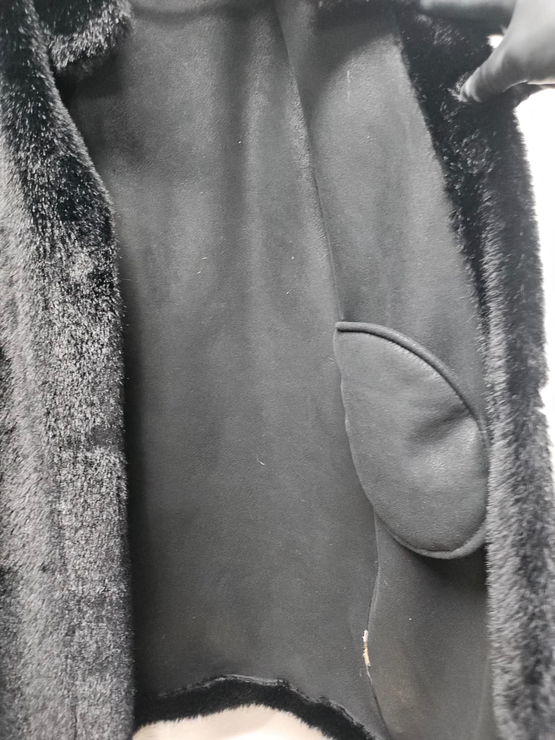 블랙 인조 퍼 코트  L 상품이미지3