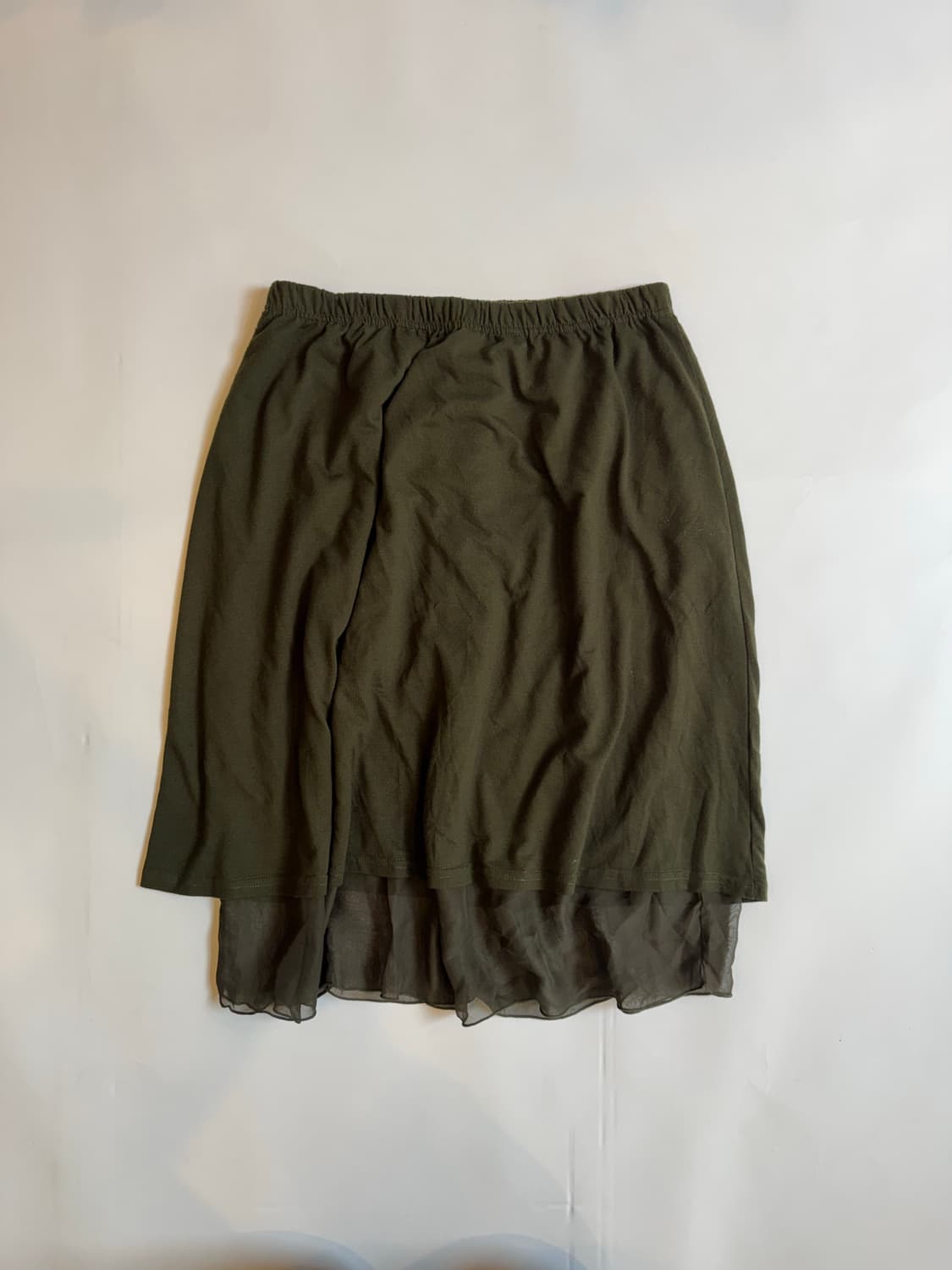Olive Green Layered Skirt 상품이미지3
