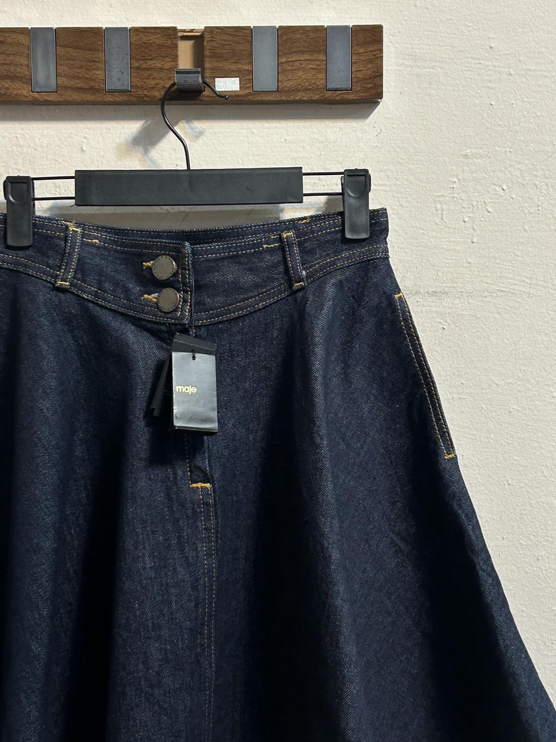(deadstock) 마쥬 플레어 진청 데님 스커트 상품이미지3