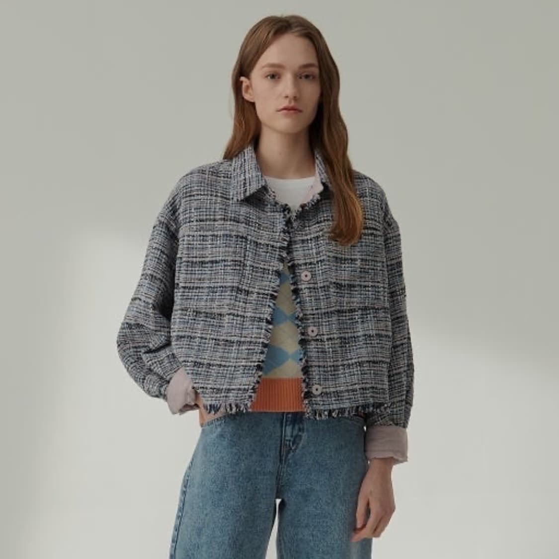 썰스데이 아일랜드 트위드 자켓 상품이미지1