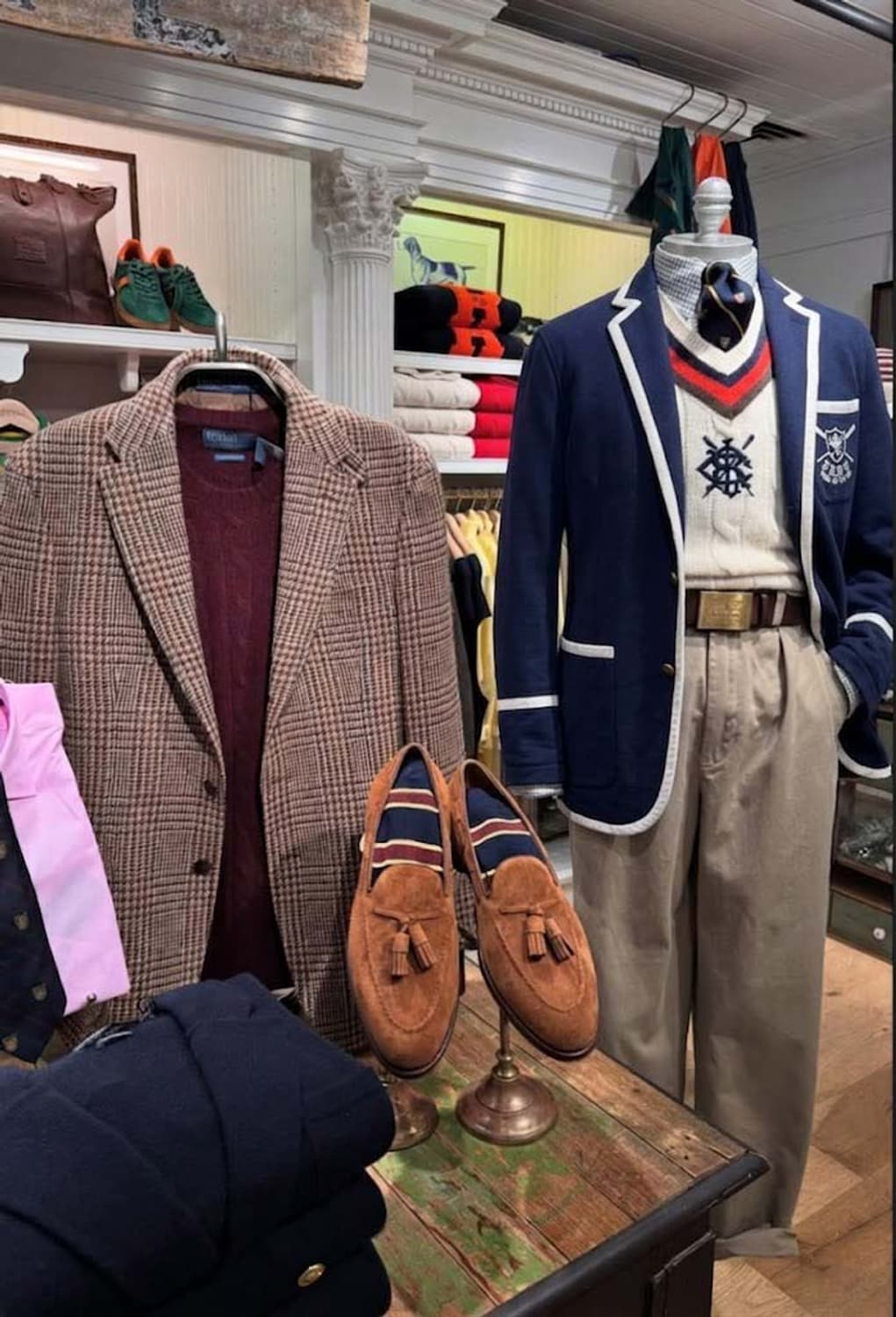 폴로 랄프로렌 로얄네이비 파이핑 엠브로이더리 금장 스포츠 코트 자켓 상품이미지4