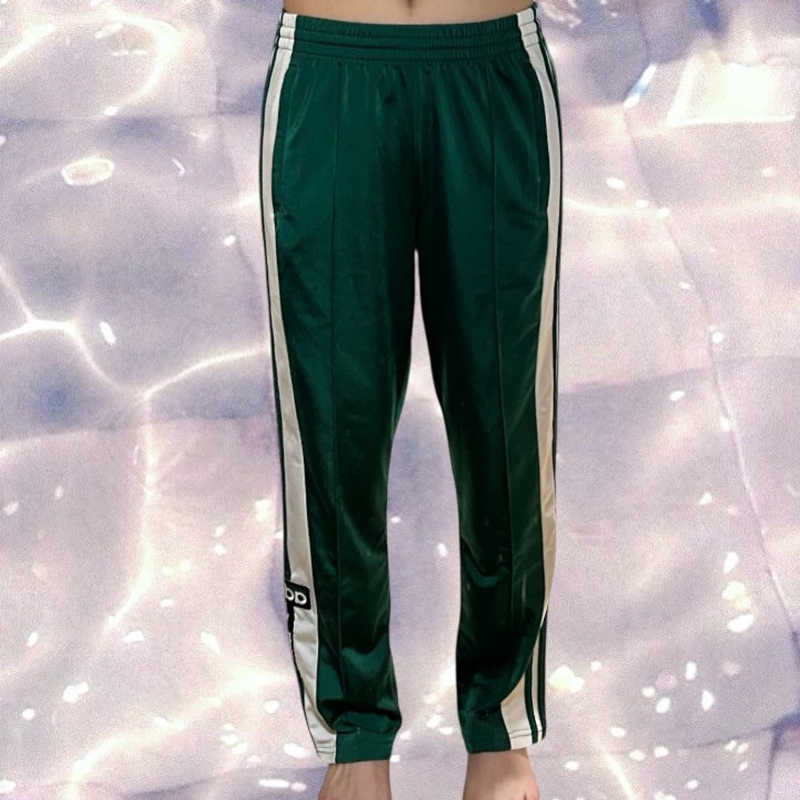 아디다스 아디브레이크 그린 초록 와이드 스냅 버튼 트랙 팬츠 S 상품이미지2
