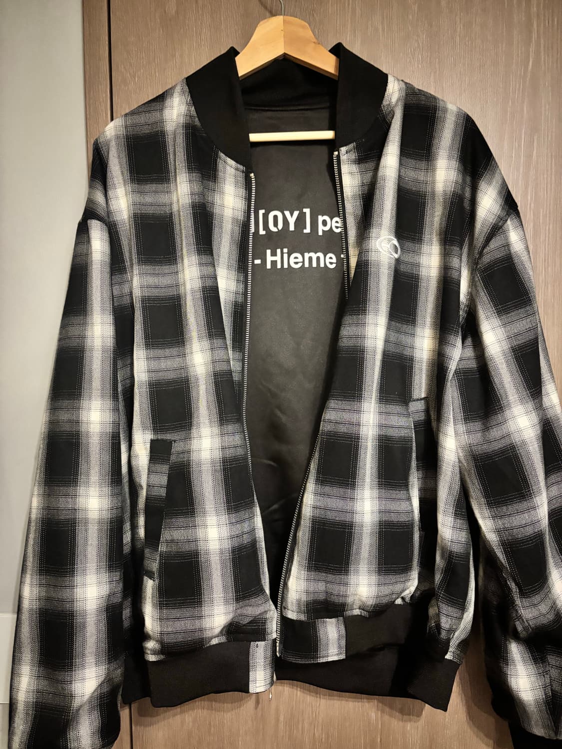 OY 오와이 리버시블 체크 블루종 L 상품이미지3