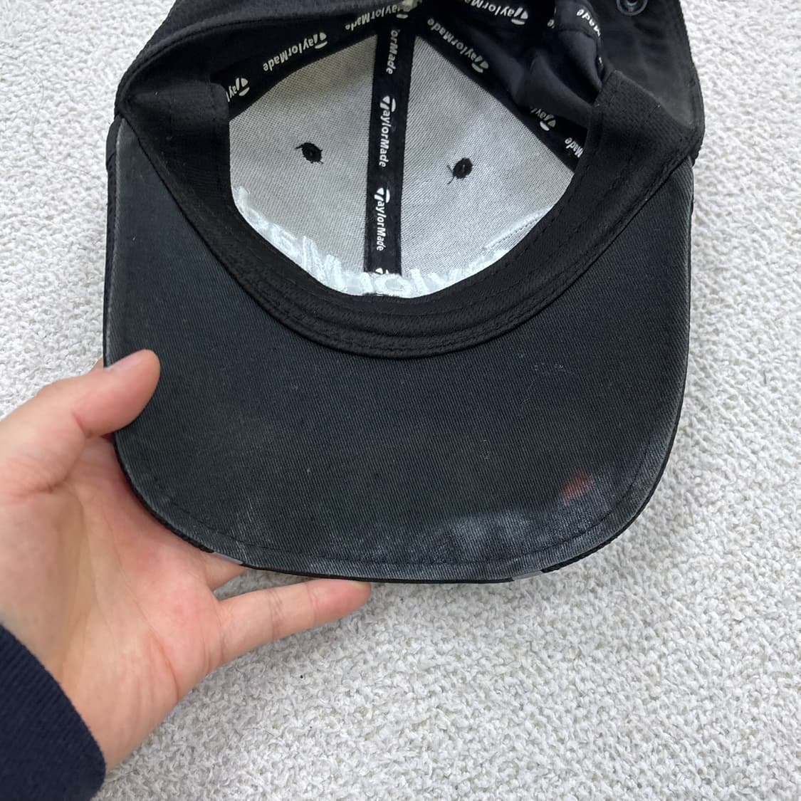F 테일러메이드 블랙 볼캡 (오염확인) 0406E 상품이미지5