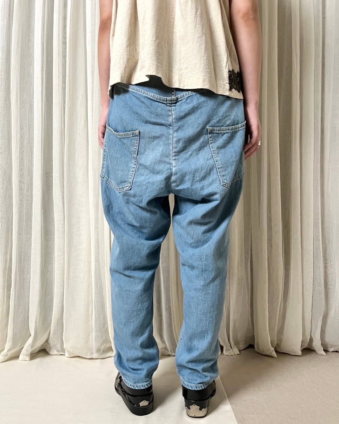캐피탈 워시드 데님 사루엘 팬츠 kapital denim pants 상품이미지8