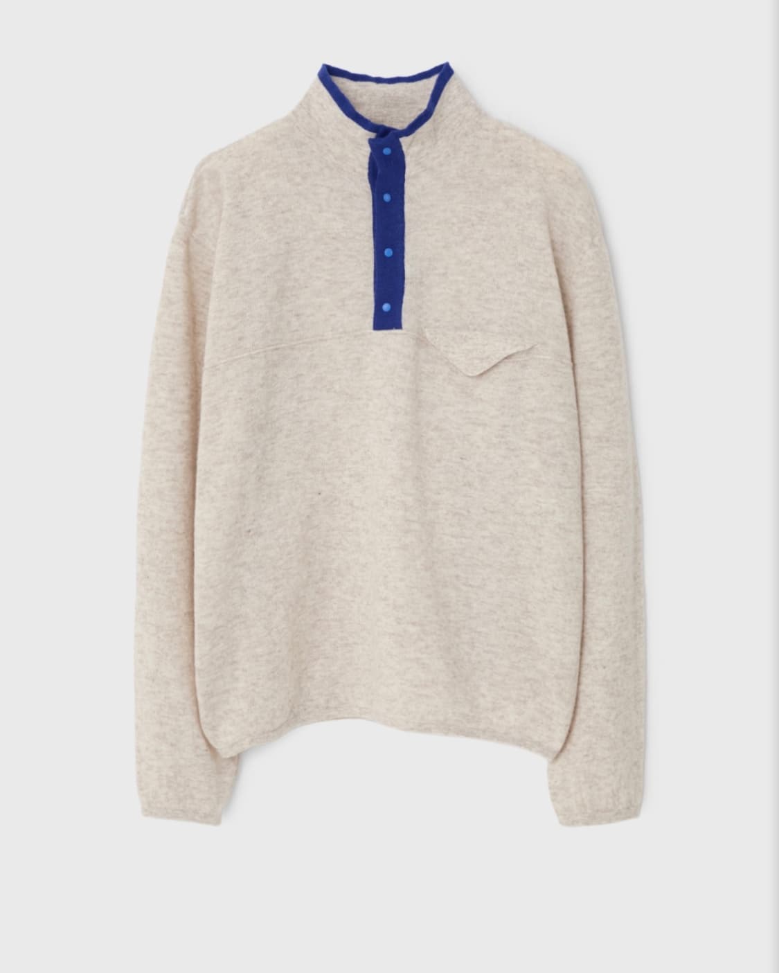 BIRTHDAYSUIT SNAP PULLOVER KNIT (OATMEAL 상품이미지1