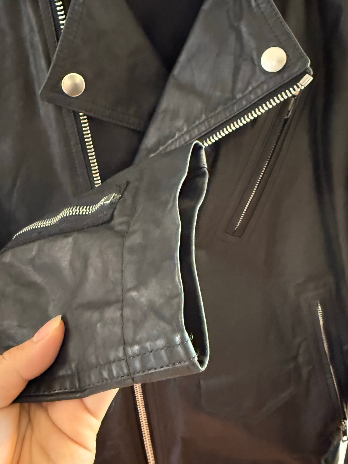 카프 레더 라이더 자켓 상품이미지2