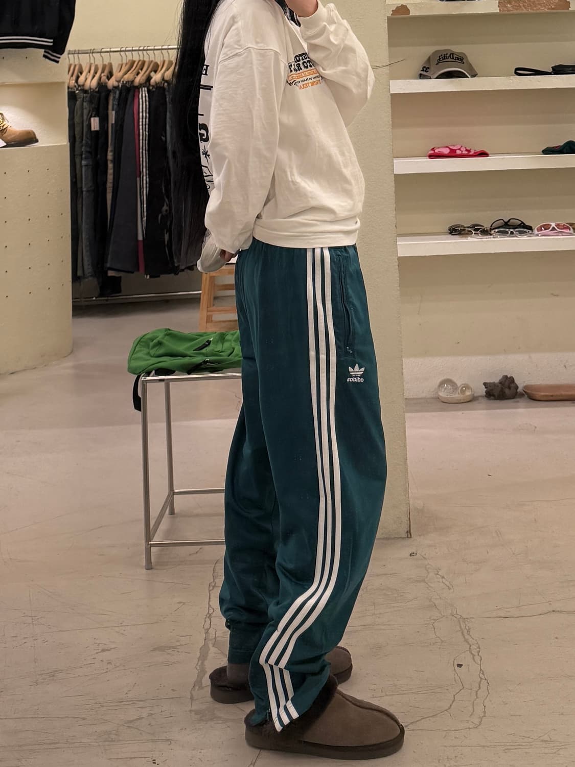 아디다스 오리지널 트랙팬츠 그린 U1130 상품이미지2