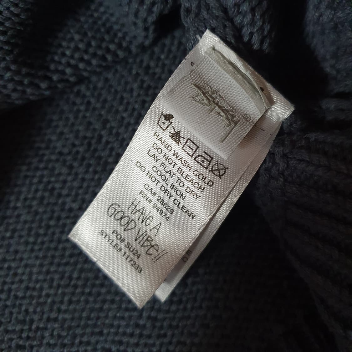 스투시 서프맨 아이콘 크루넥 니트 M 더스티블루 상품이미지6