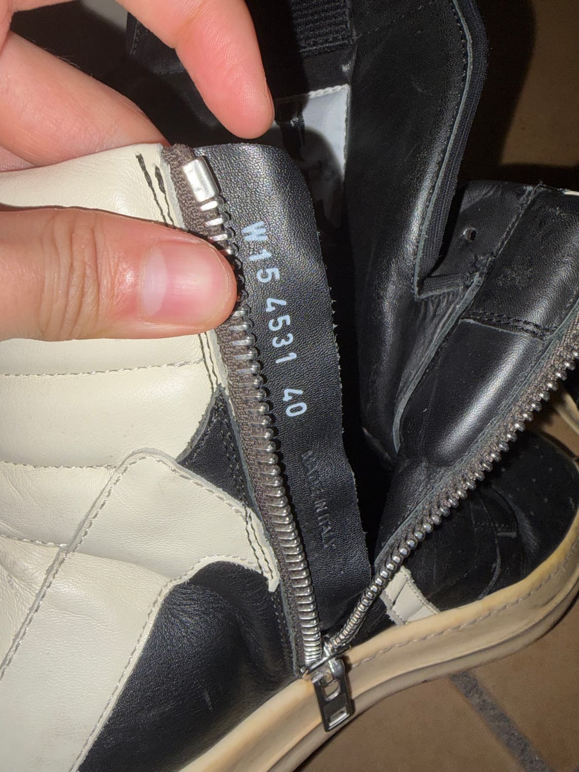 릭오웬스 지오바스켓 15시즌 검흰 40 상품이미지5