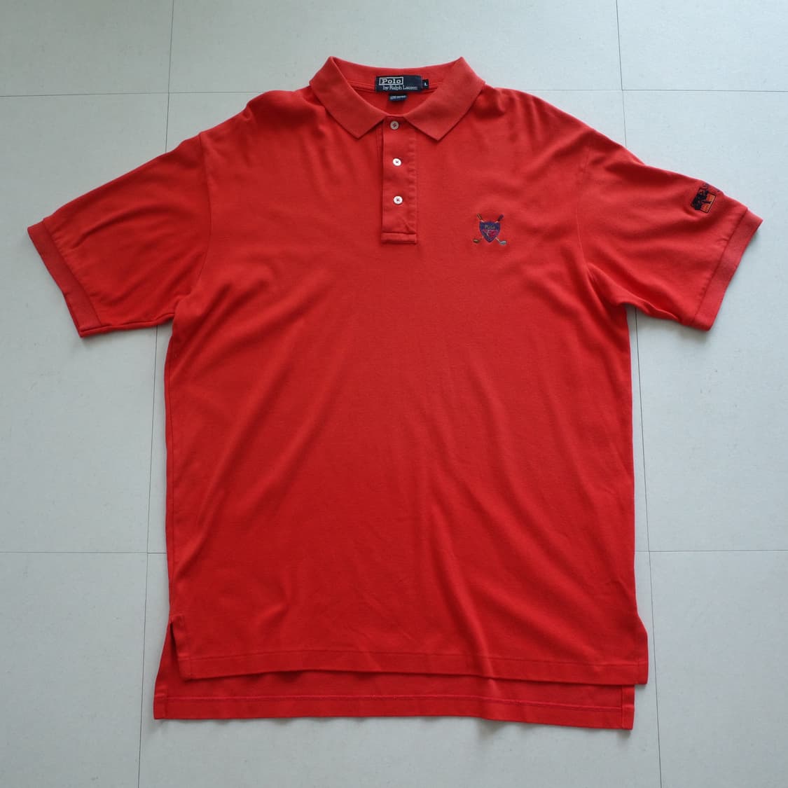 폴로 90s  MADE IN USA 골프자수 카라티 L 상품이미지1