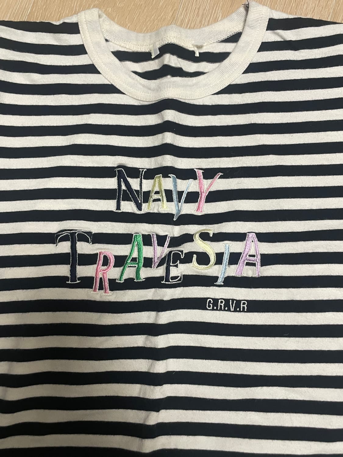 그로브 스트라이프 크롭 반팔 상품이미지2