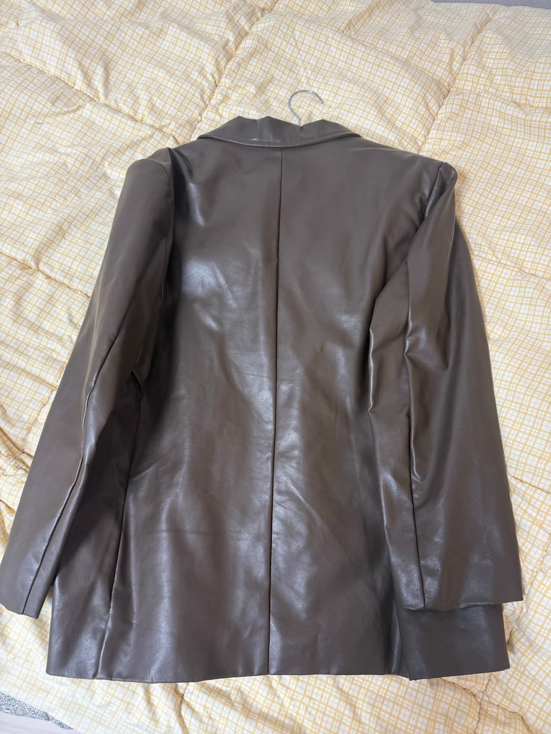 닉앤니콜 페이크 레더자켓 브라운 상품이미지4