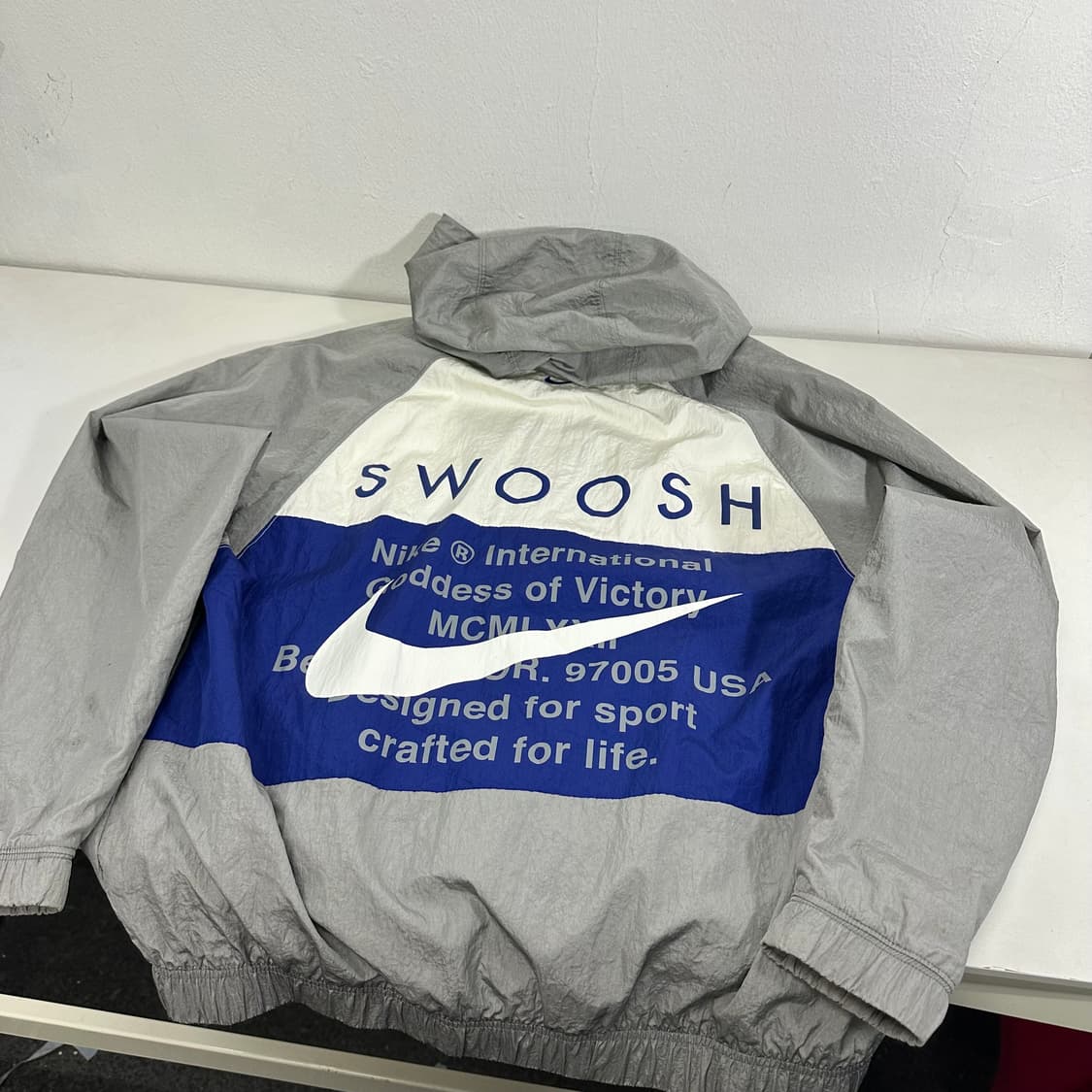M 나이키 그레이 더블스우시 우븐자켓 상품이미지5