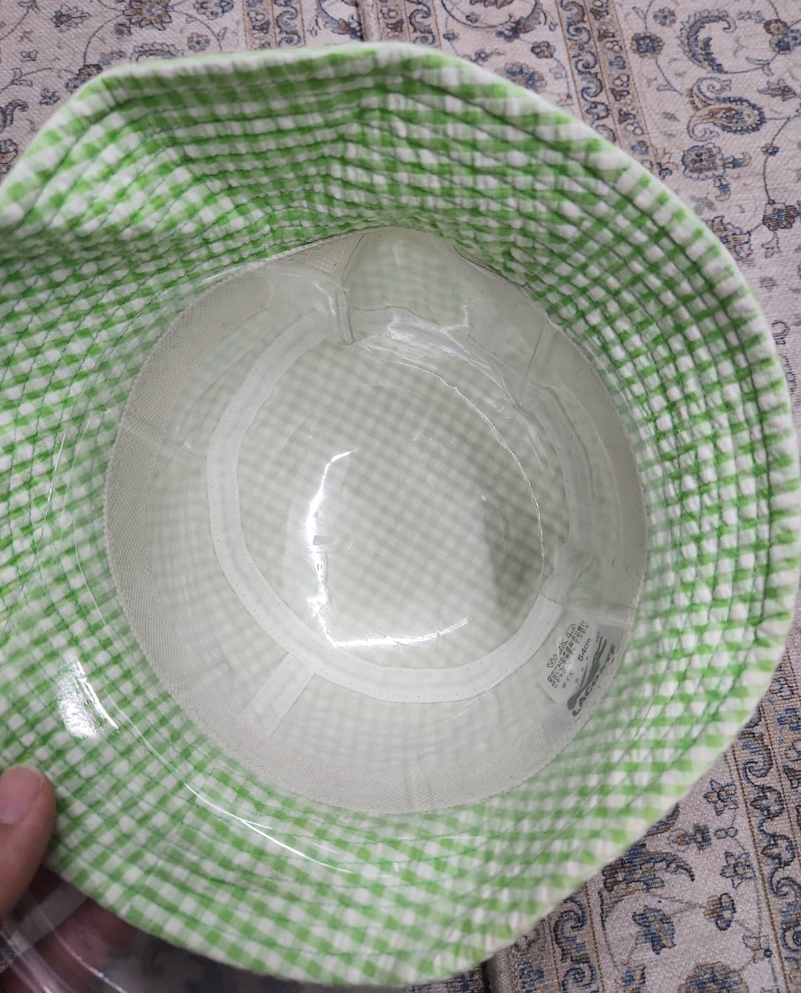 라코스테 시어서커 깅엄체크 버킷햇 상품이미지3