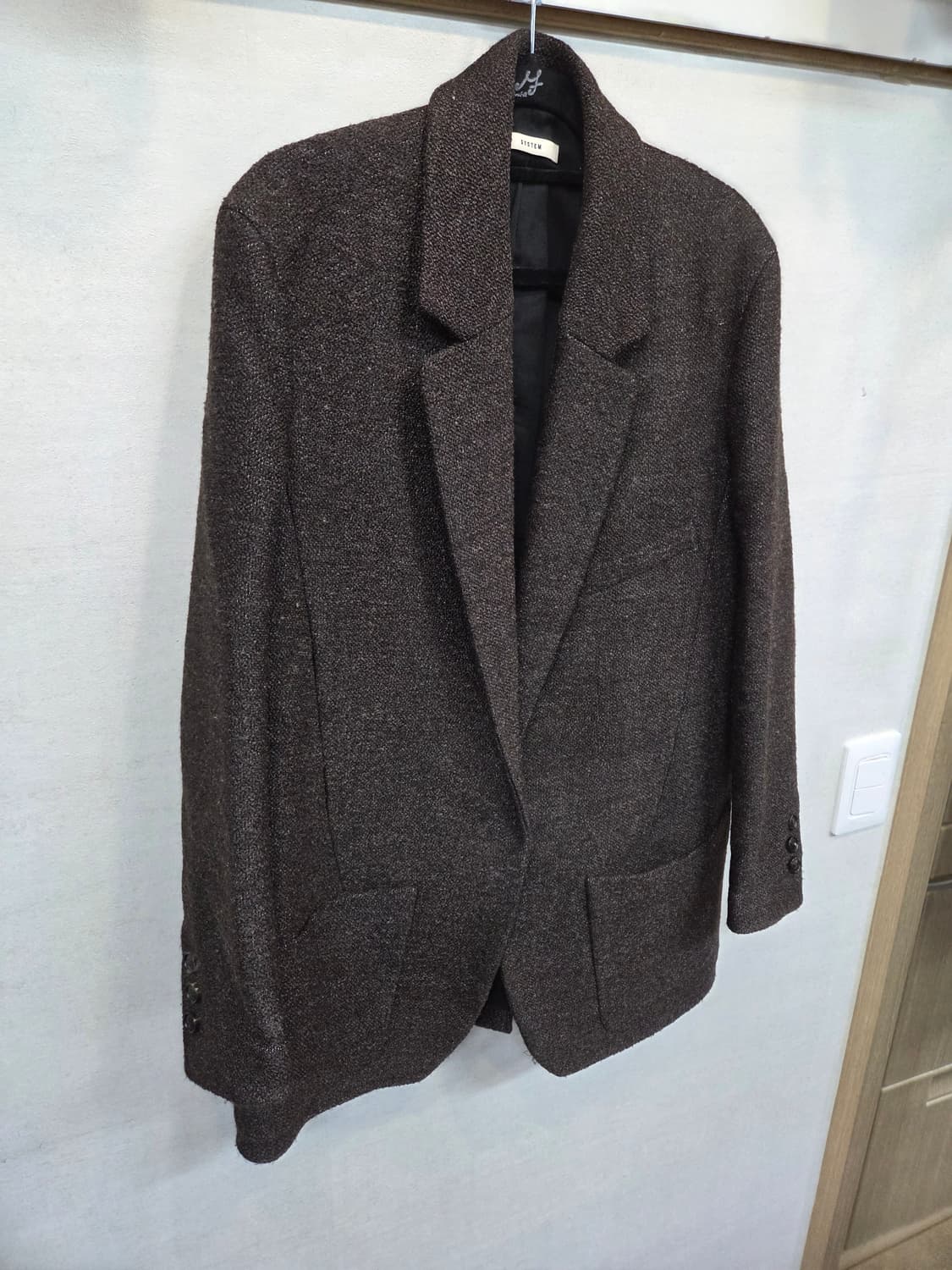 시스템 여성 원버튼 울 자켓 코트 160 s 상품이미지7