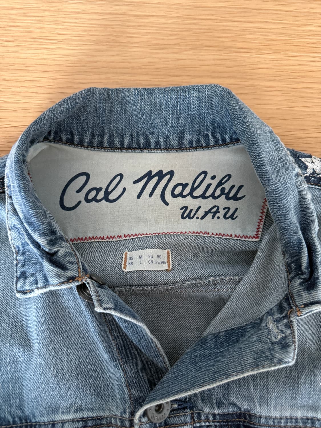 Pre owned 성조기 데님 자켓(뒷판 성조기 프린트) 상품이미지8