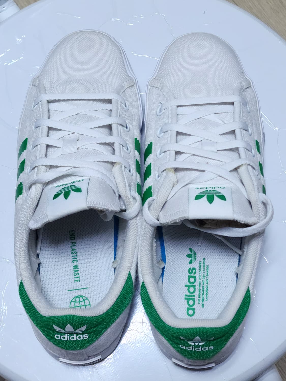 아디다스 Adicourt 흰/녹 스니커즈 235mm 상품이미지3