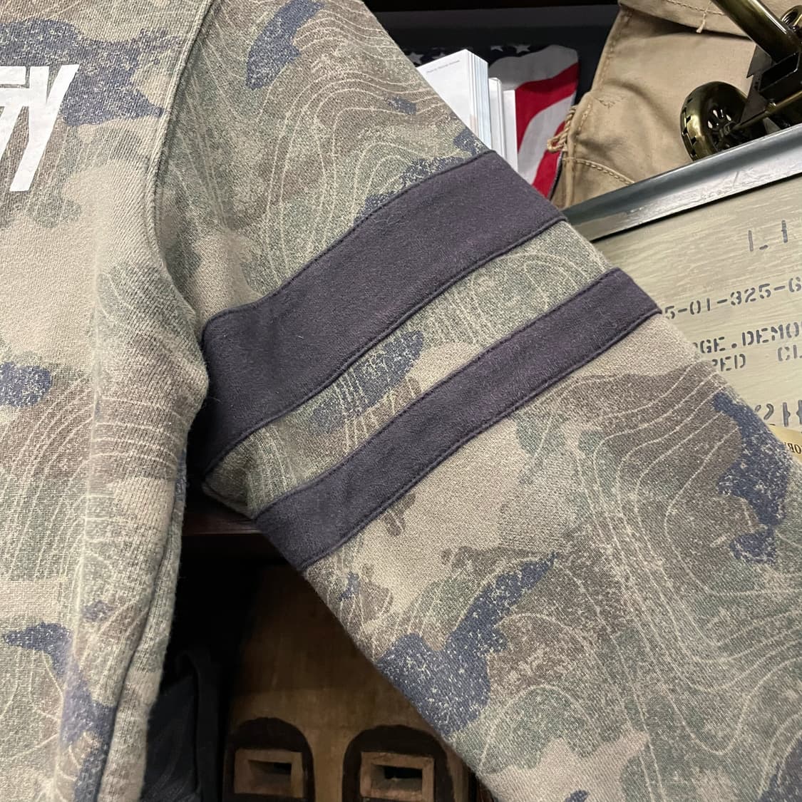 아비렉스 카모 패턴 스펠 아웃 맨투맨 스웻 셔츠 상품이미지5