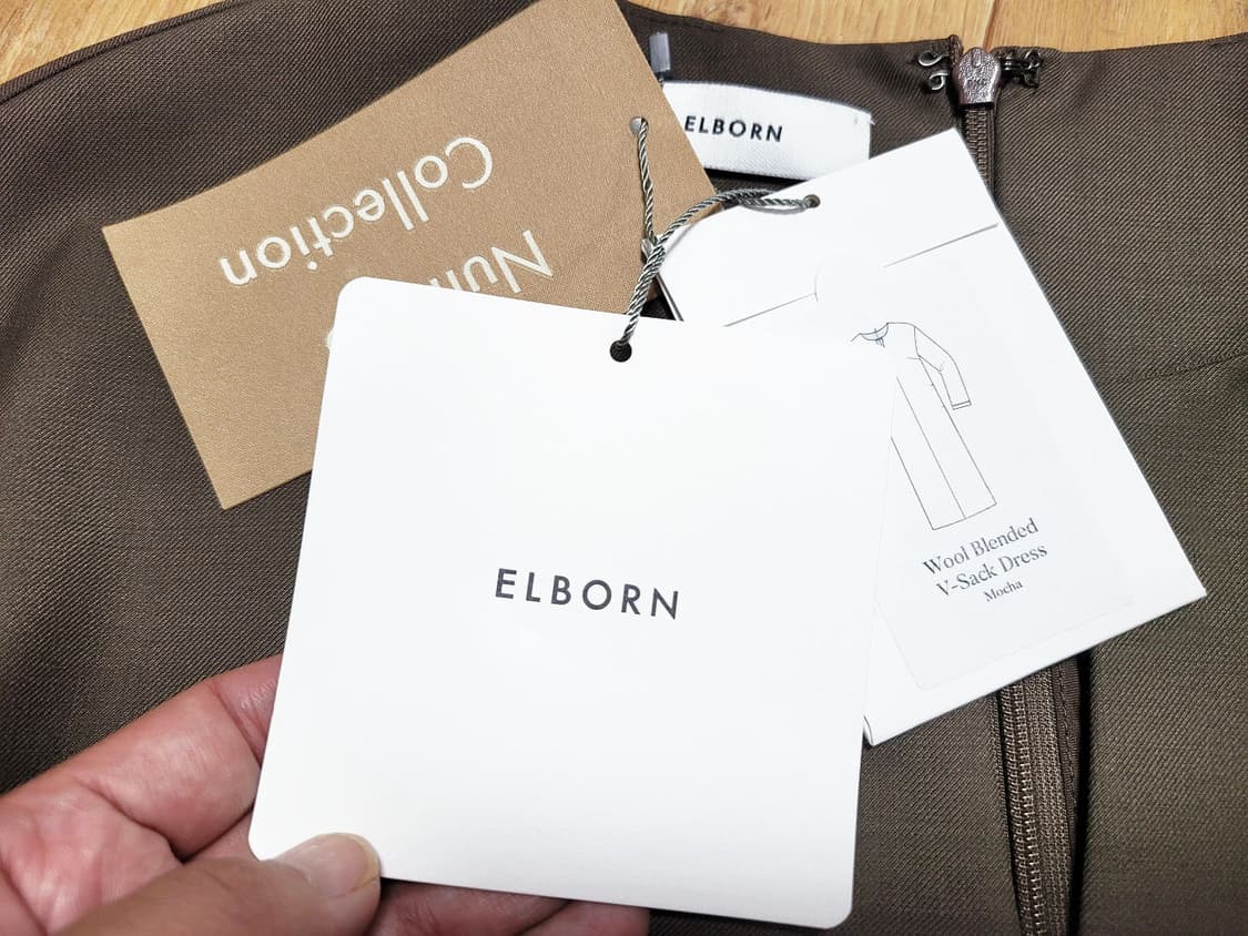 엘보른(ELBORN) 누메로컬렉션 울블렌디드 원피스 55-66 새상품 상품이미지8