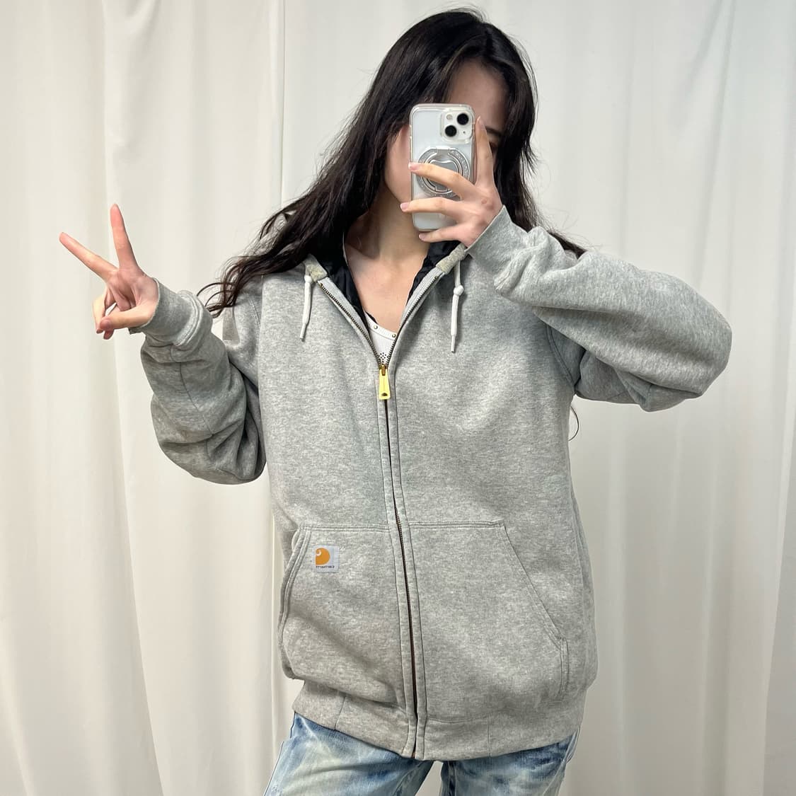 Carhartt Quilted Hoodie Zip-up 상품이미지2