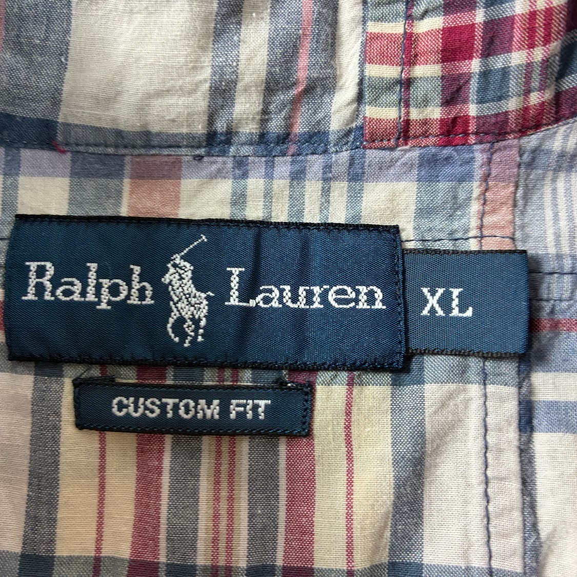 Polo  폴로 랄프로렌 자수 코튼 패치워크 체크 반팔 셔츠 상품이미지4