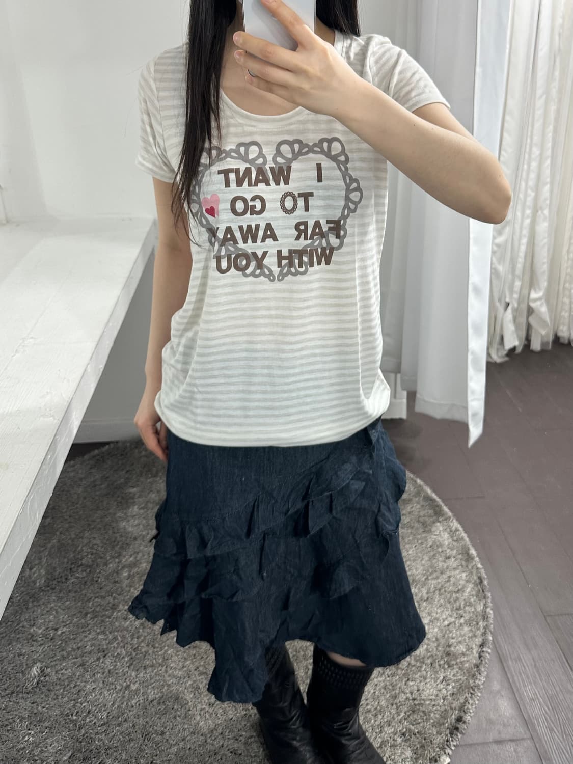 archives cute stripe top 상품이미지3