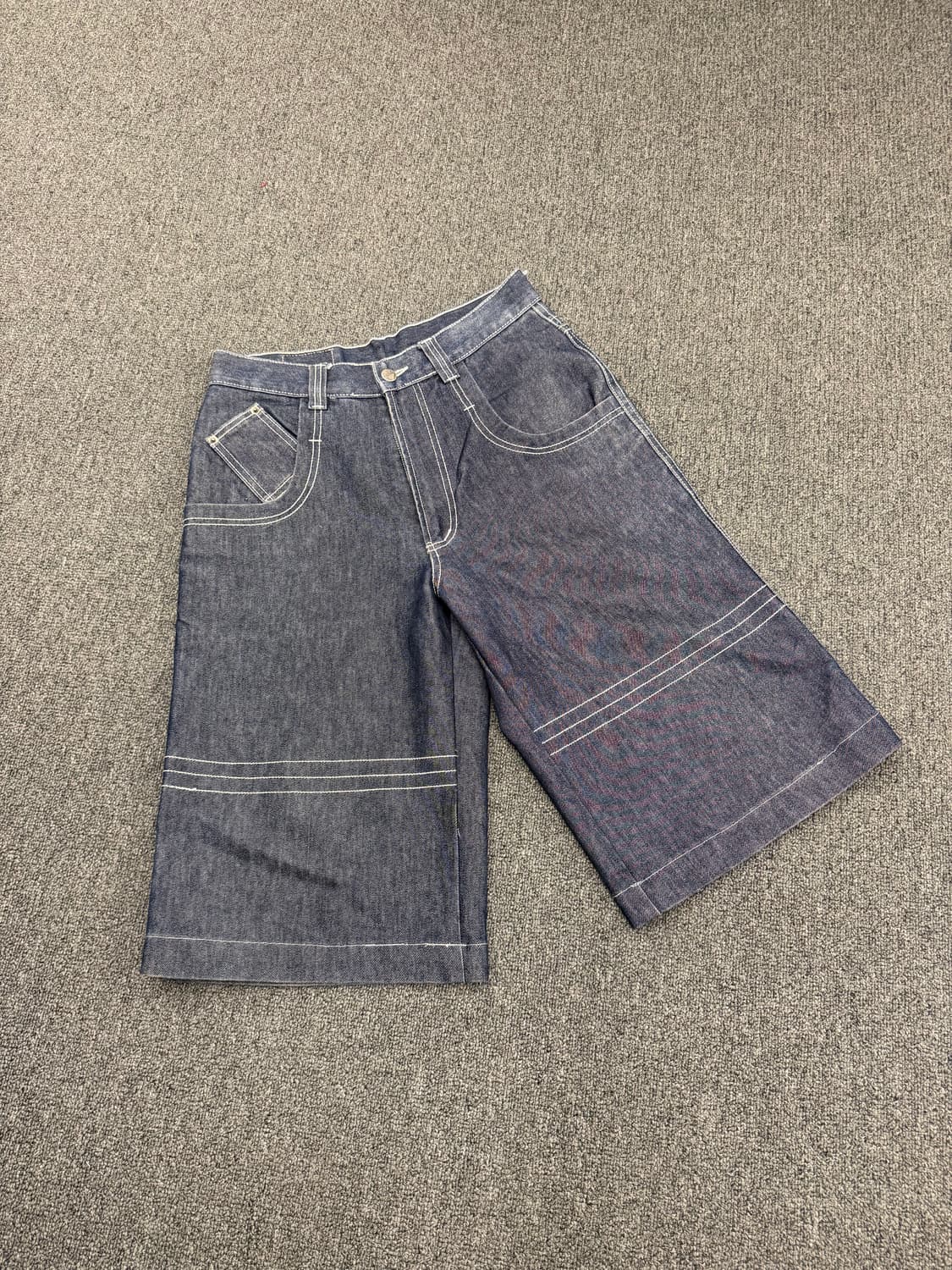 m)Happy hope 빈티지 배기 버뮤다 데님팬츠 상품이미지3