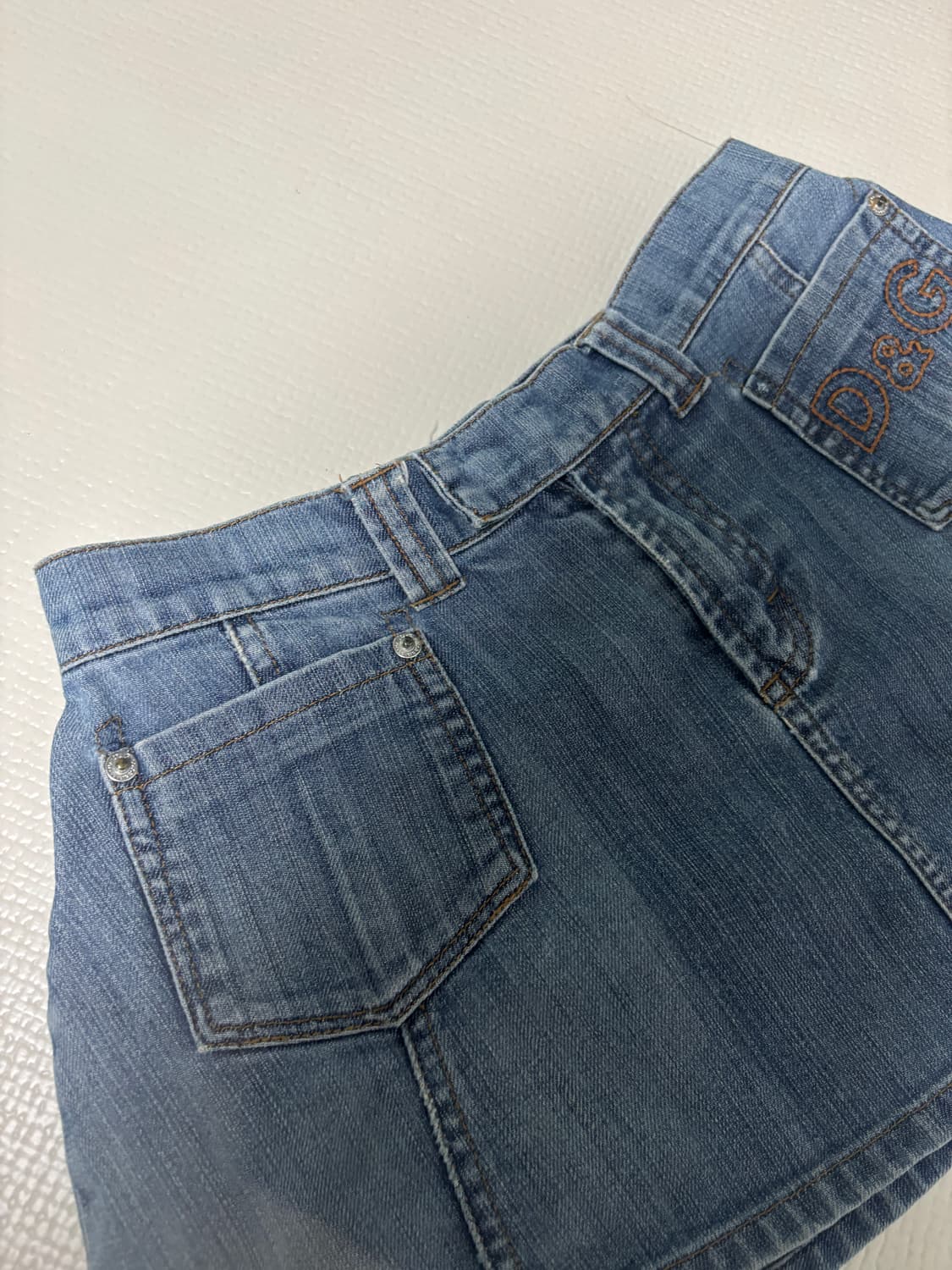 돌체앤가바나 데님 마이크로 미니 스커트 상품이미지8