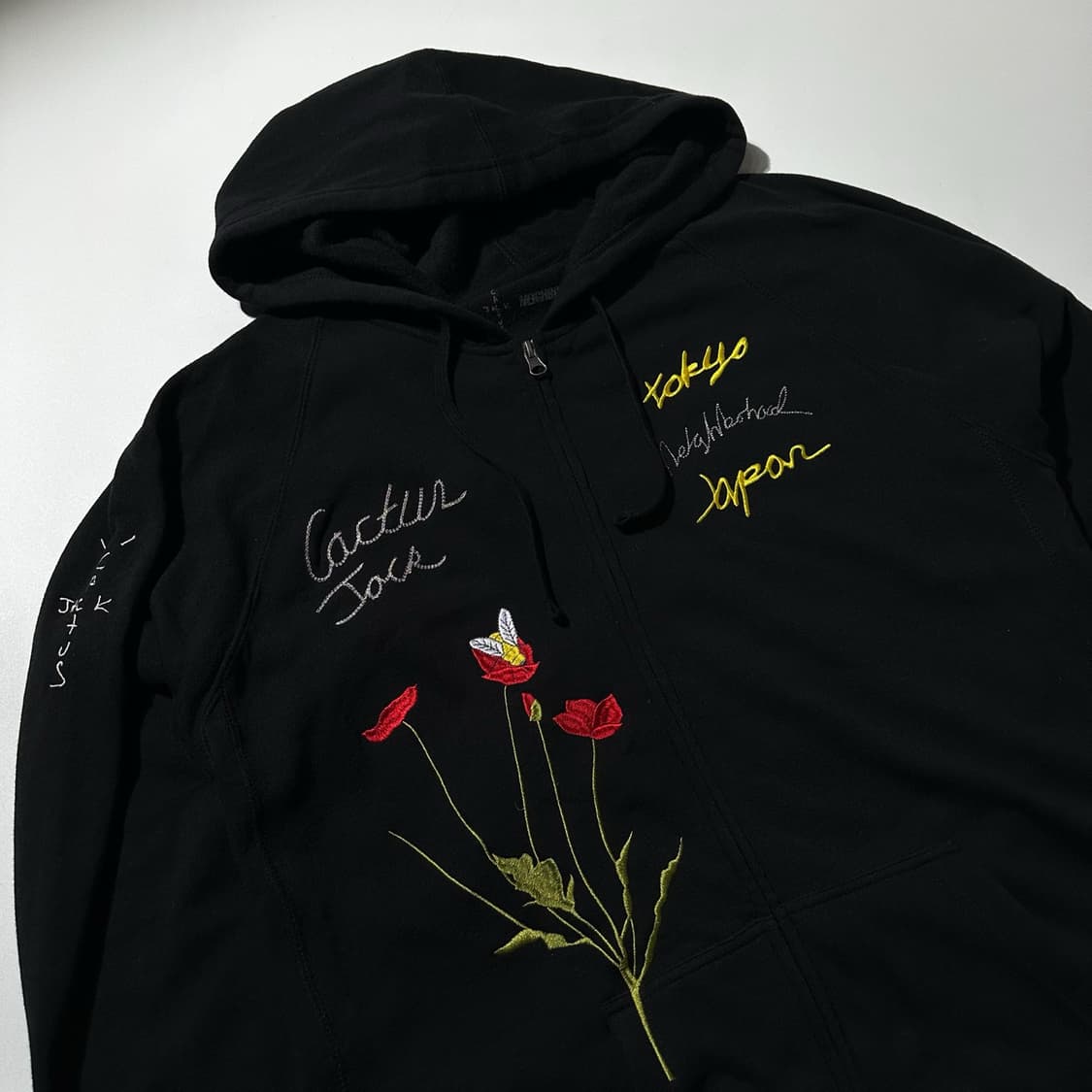 네이버후드 x 트래비스 스캇 캑터스 잭 후드집업 블랙 상품이미지4