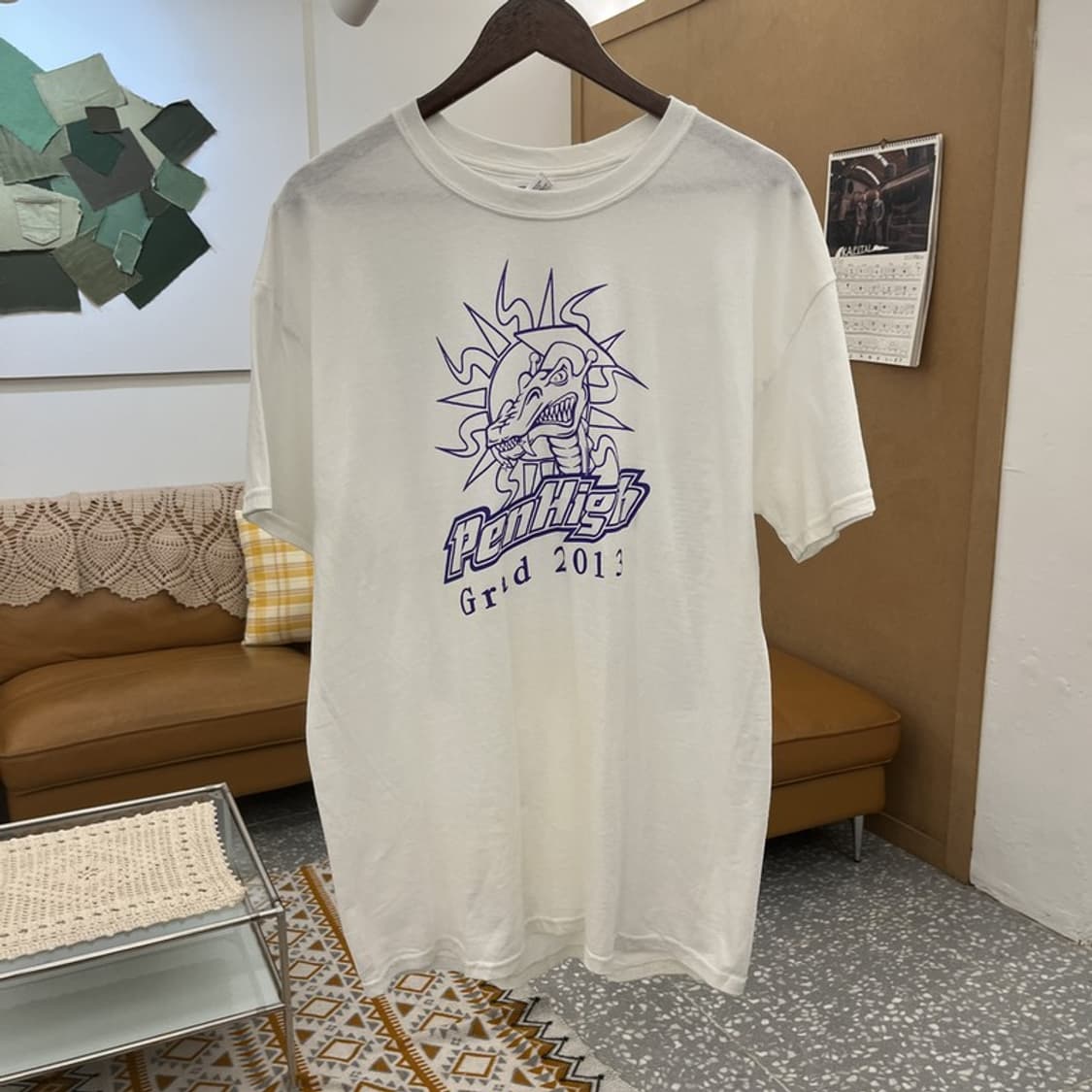 길단 빈티지 스트릿 펑크 키치 락 프린팅 반팔티 L C10637 상품이미지3