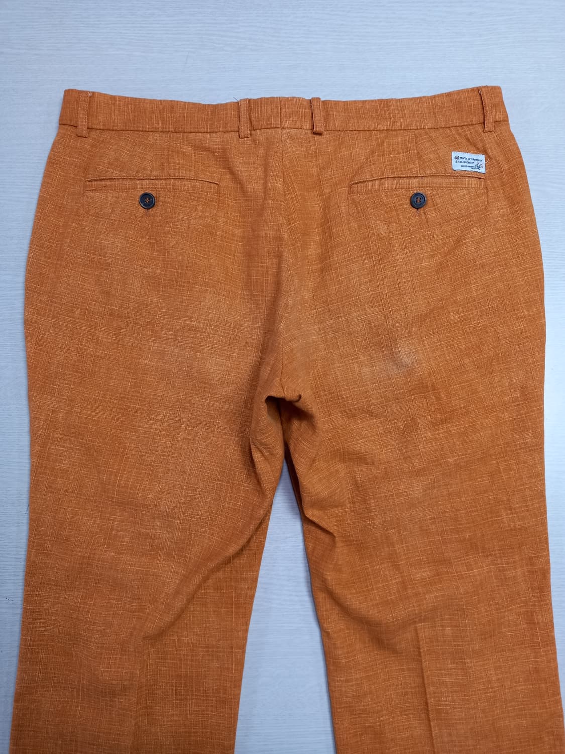 32 BASSO 린넨함유 여름용 면바지 오렌지 32-389 상품이미지4