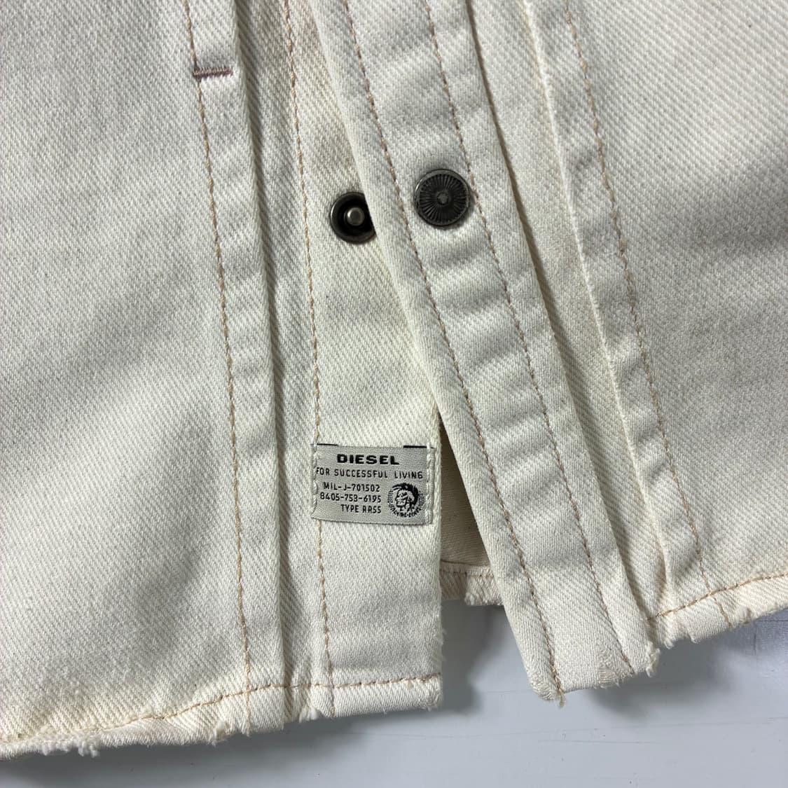 Diesel  디젤 코튼 화이트 웨스턴 셔츠  상품이미지4