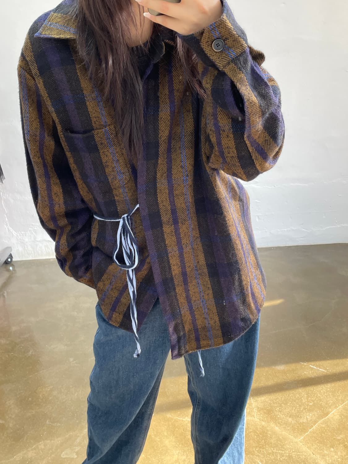 더일마 체크 자켓 상품이미지1