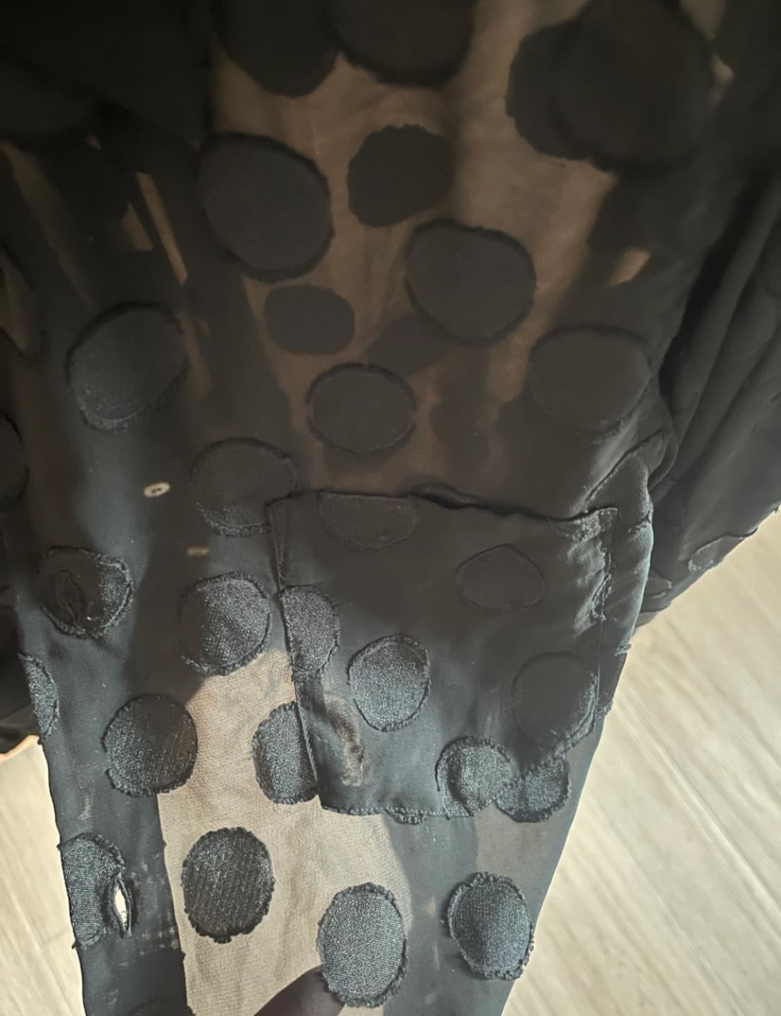 꼼데가르송 시스루 블랙 폴카 도트 블라우스 상품이미지6