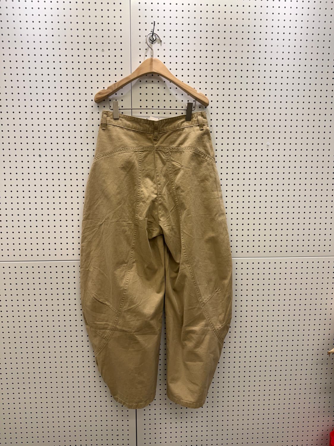 빈티지 베이지 커브드 코튼 팬츠 U561 상품이미지3