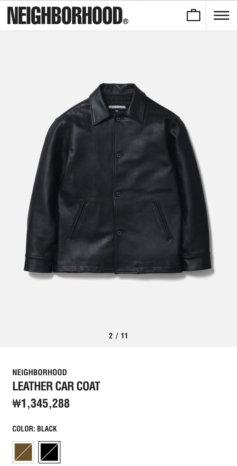 [네이버후드/새상품] 레더 카코트 S(95~100) 상품이미지5