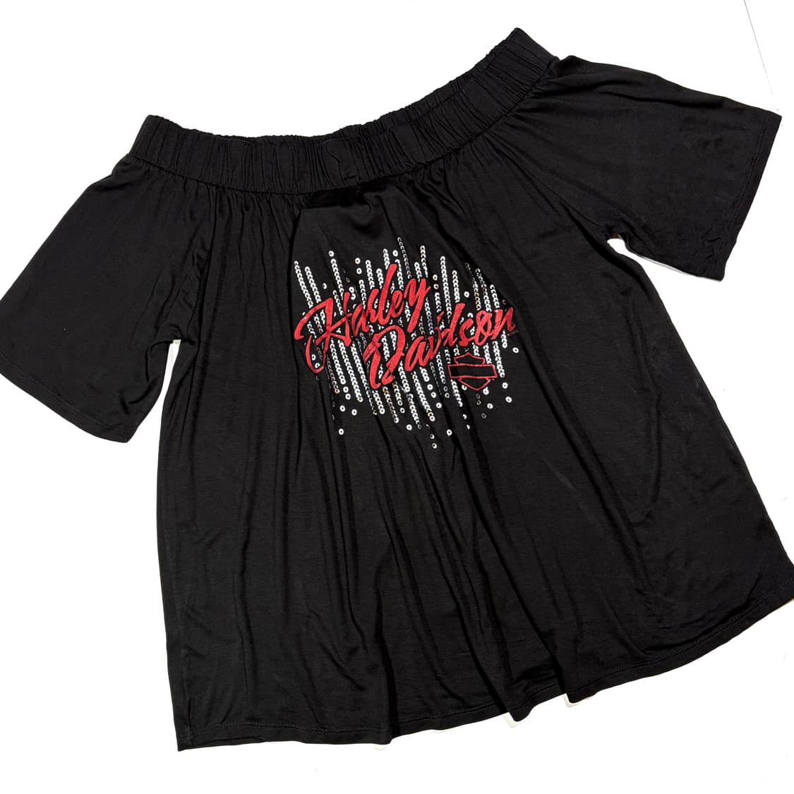 할리데이비슨 블랙 여성용 오프숄더 XL 상품이미지2