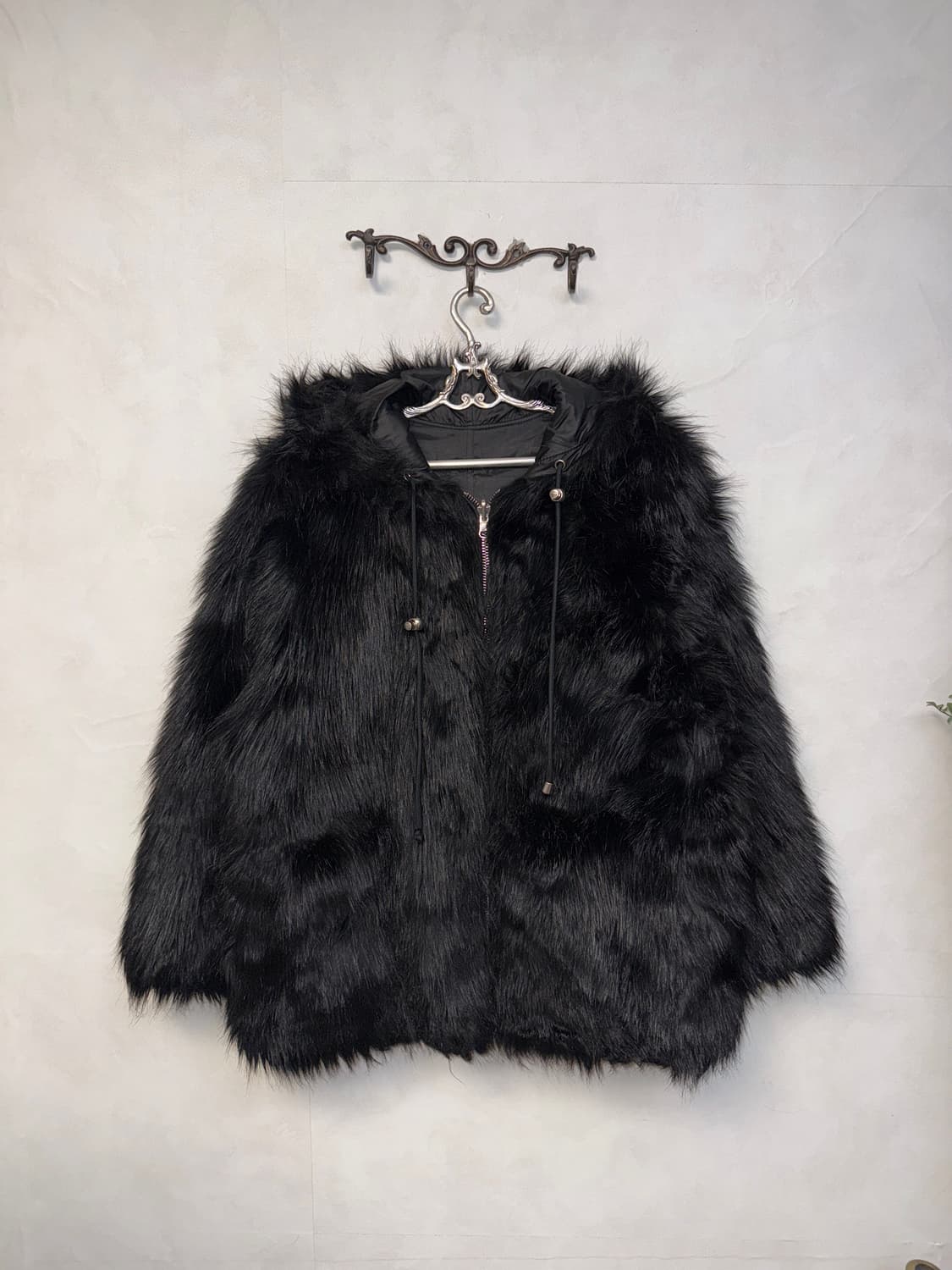 OPEN YY reversible faux fur hood jacket  상품이미지1