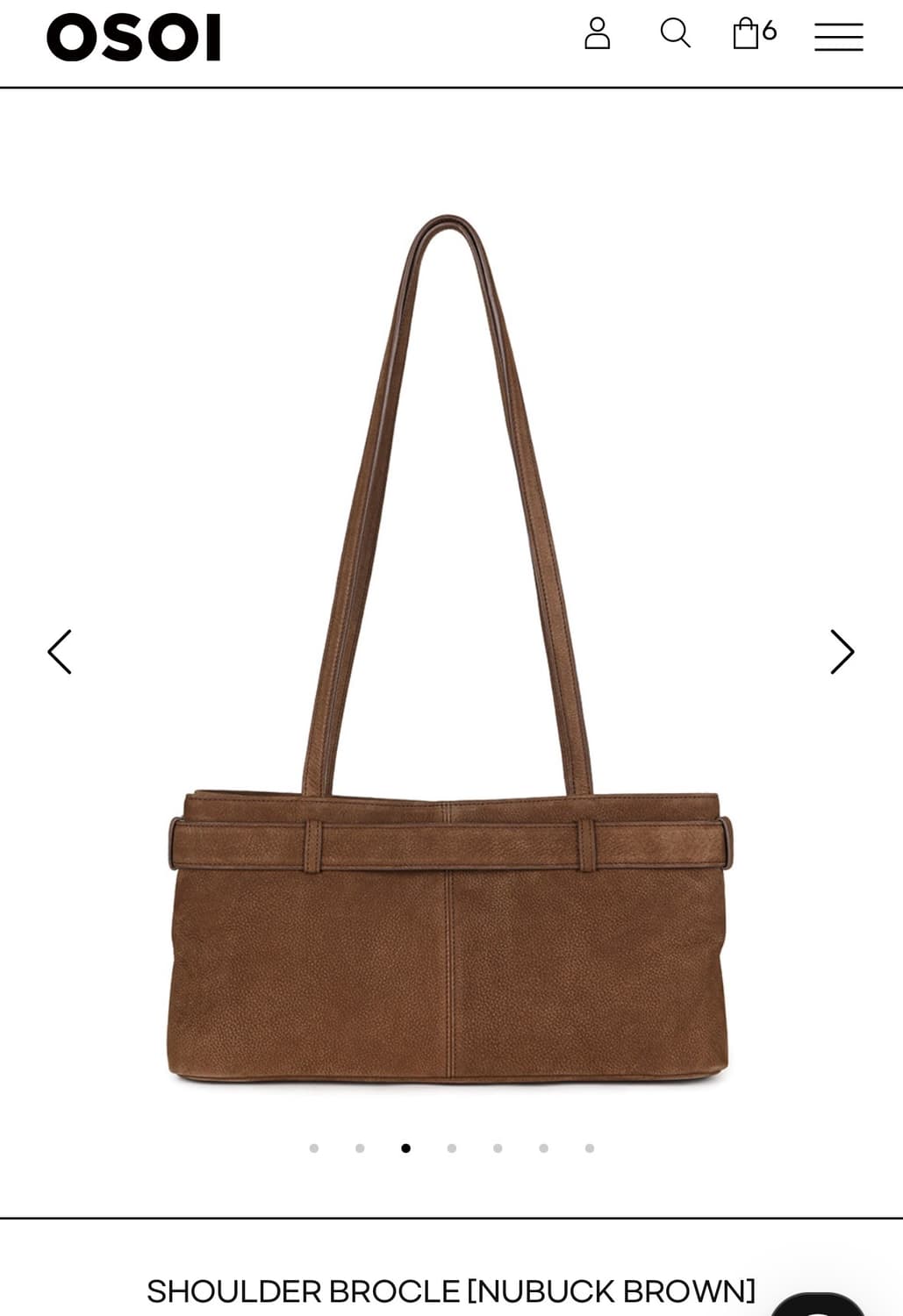 오소이) Shoulder Brocle Nubuck Brown 상품이미지2