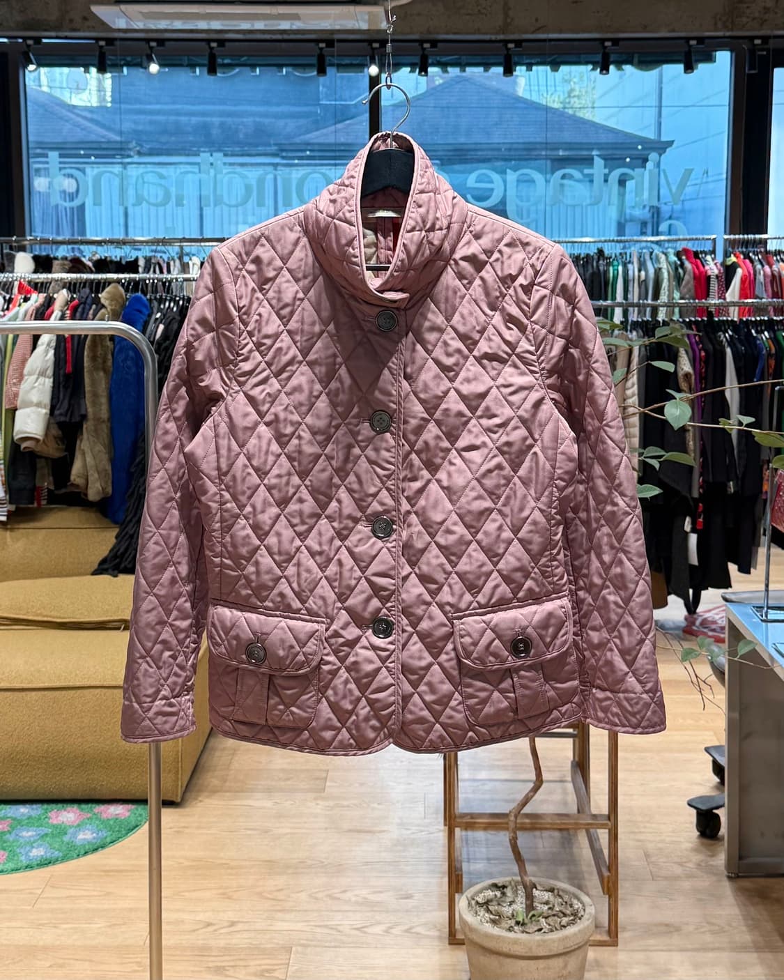 버버리 핑크 퀼팅 자켓  상품이미지1