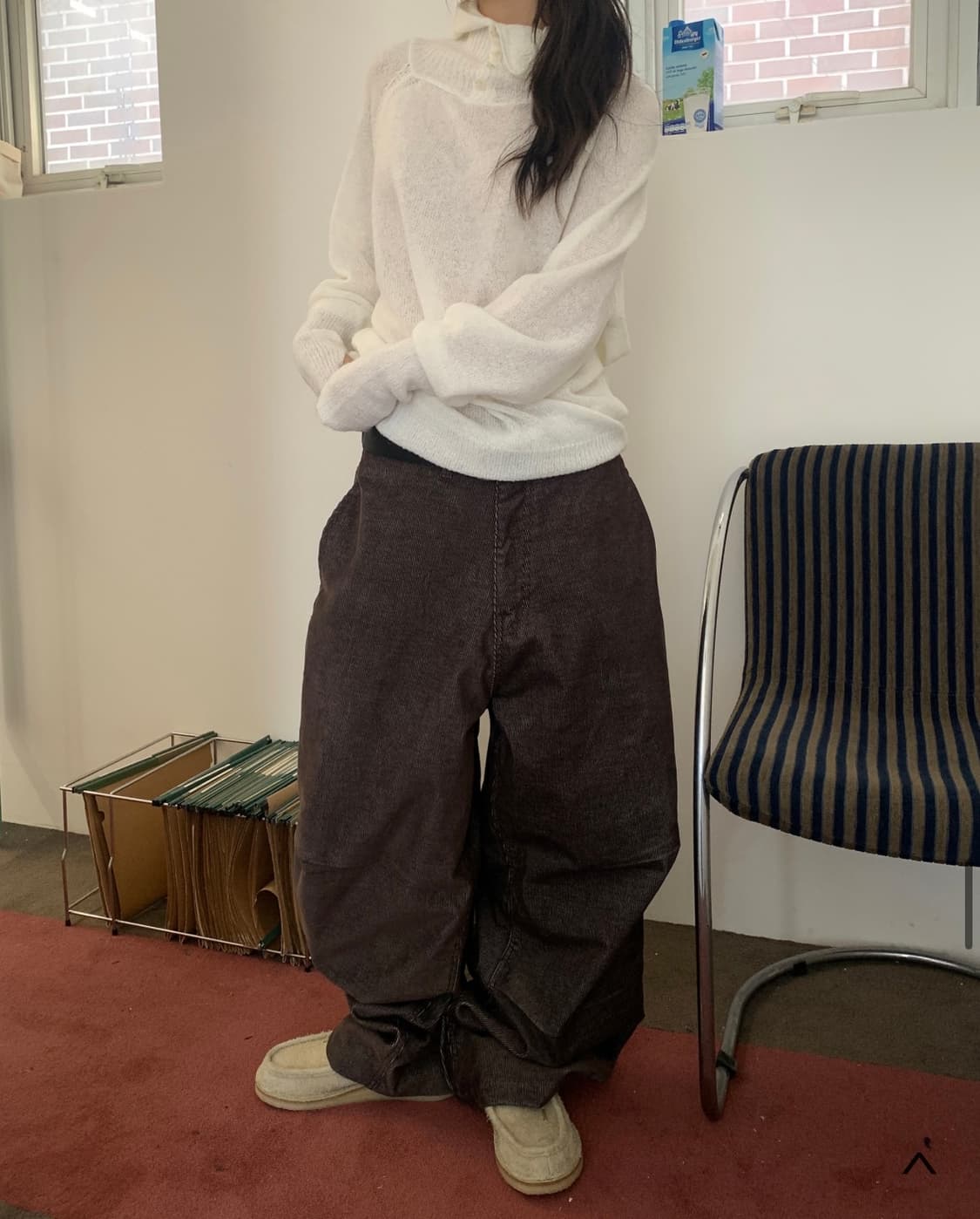 릿킴 핀턱 코듀로이 팬츠 상품이미지2