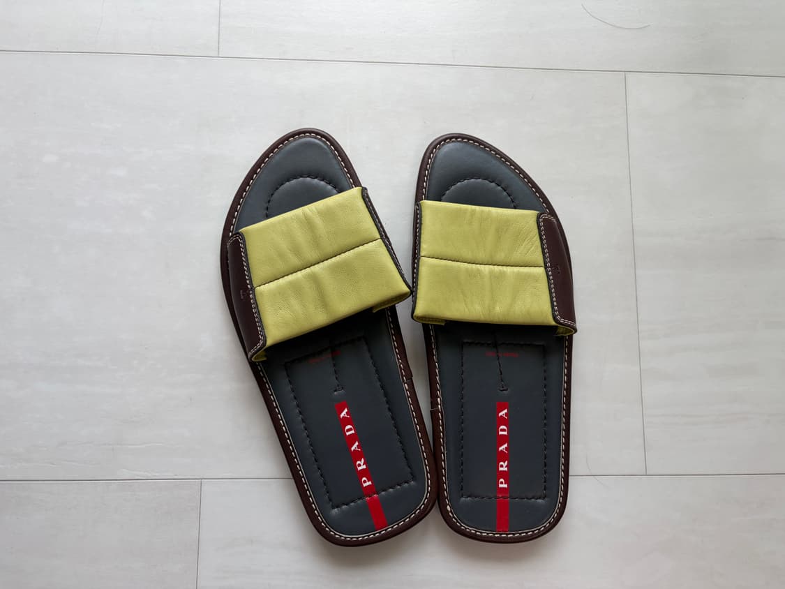 00s prada sport lime leather slide 상품이미지3