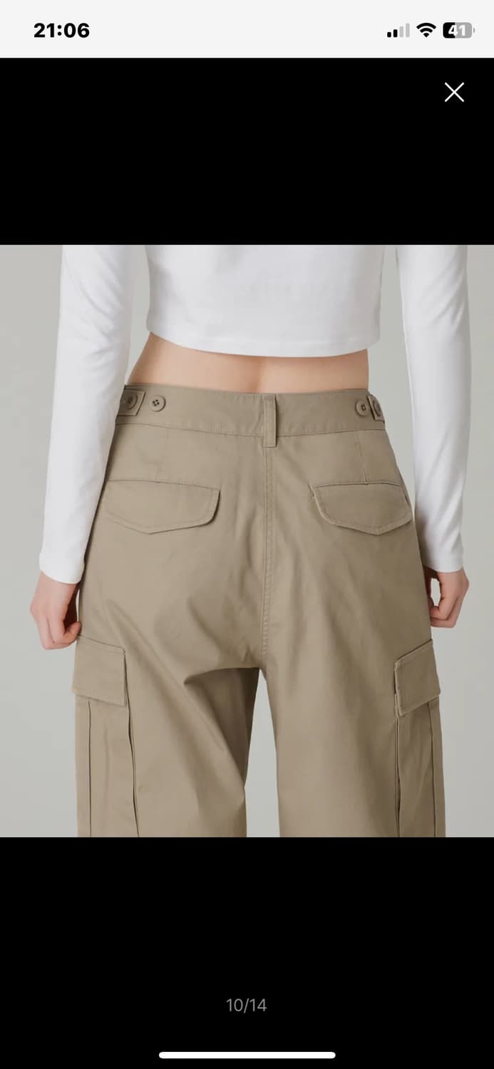 무탠다드 우먼즈 와이드 카고 팬츠 [베이지] 상품이미지2