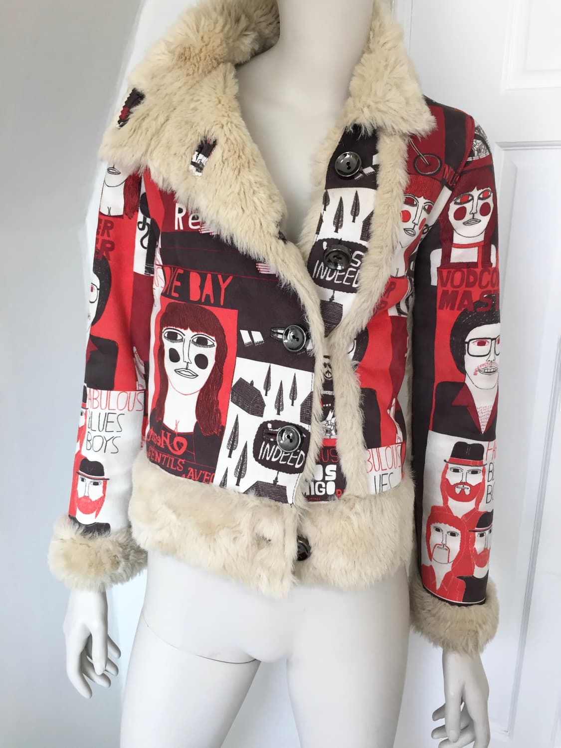 Spain Designer Iconic Pattern Fur Jacket 상품이미지5