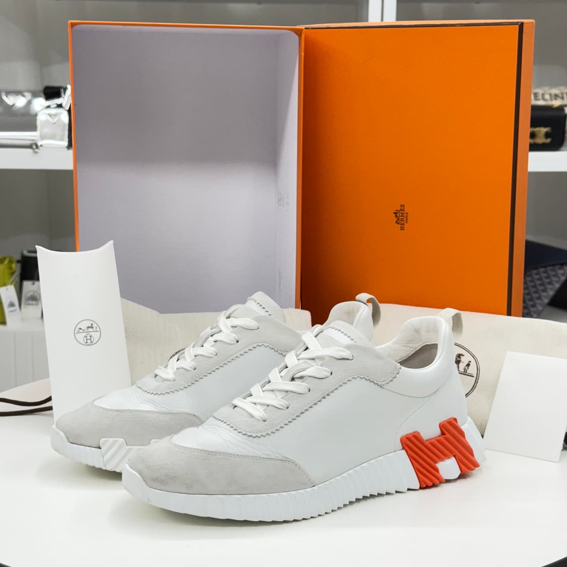 [42] 에르메스 카프스킨 바운싱 스니커즈 상품이미지1