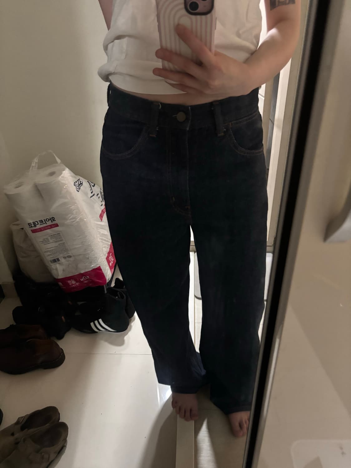Uniqlo wide leg denim 상품이미지2