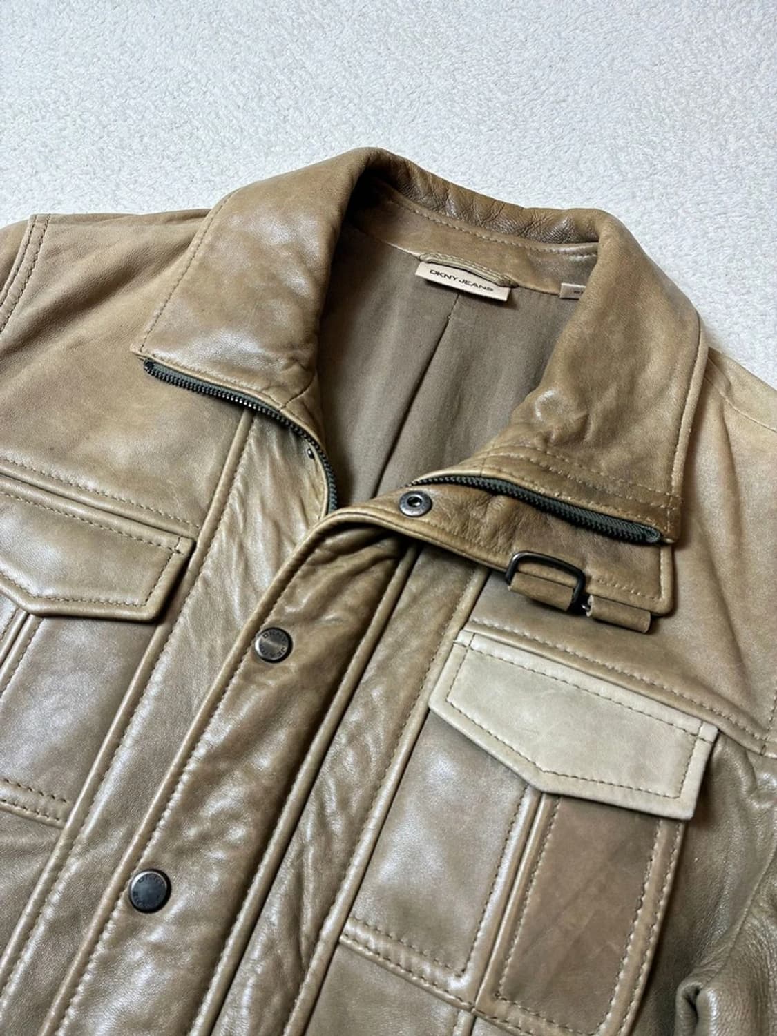 DKNY 00's 유틸리티 버클 양가죽 숏 자켓 PN6995 상품이미지2